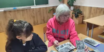 "Порог ветерана": 6 "В" класс в гостях у Галины Талгатовны Дащинской